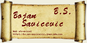Bojan Savićević vizit kartica